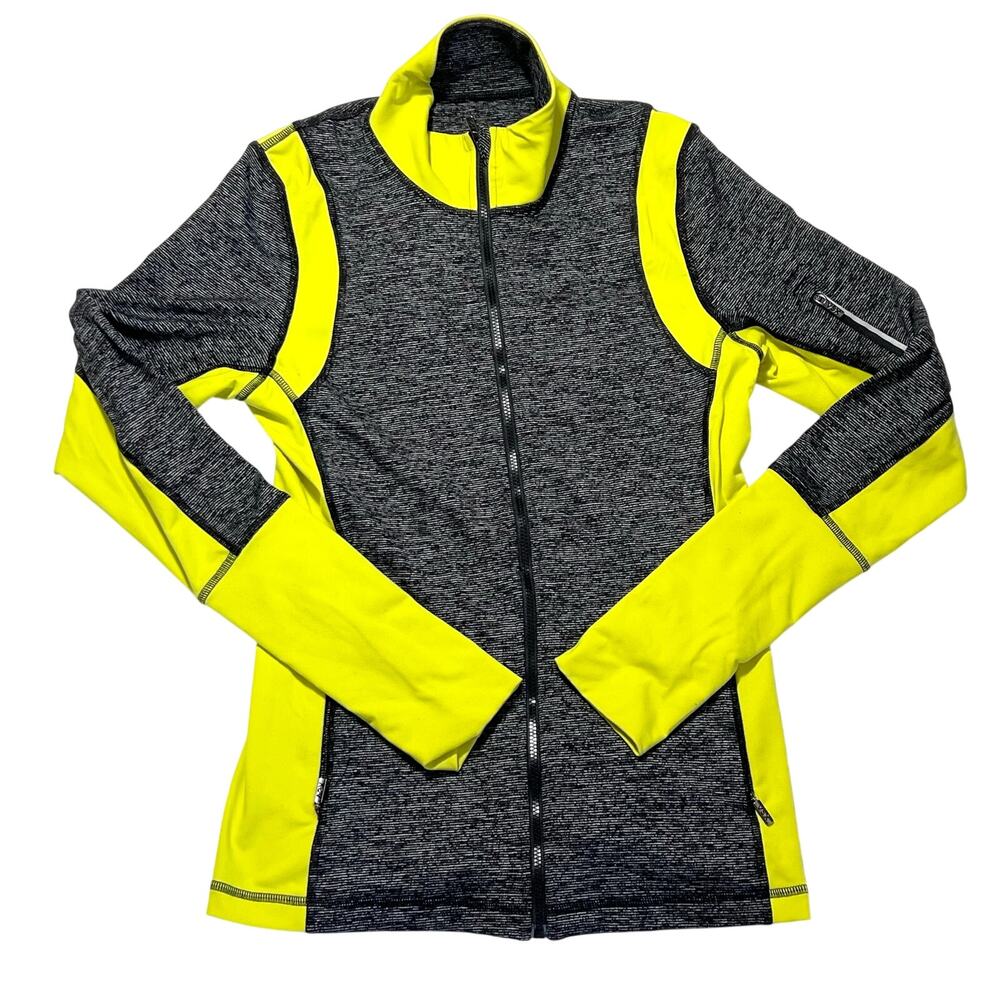 Victoria’s Secret Sport VSX Thumb Hole Jacket Women Small Black Neon Lime